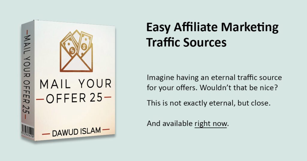 Easy Affiliate Marketing traffic sources