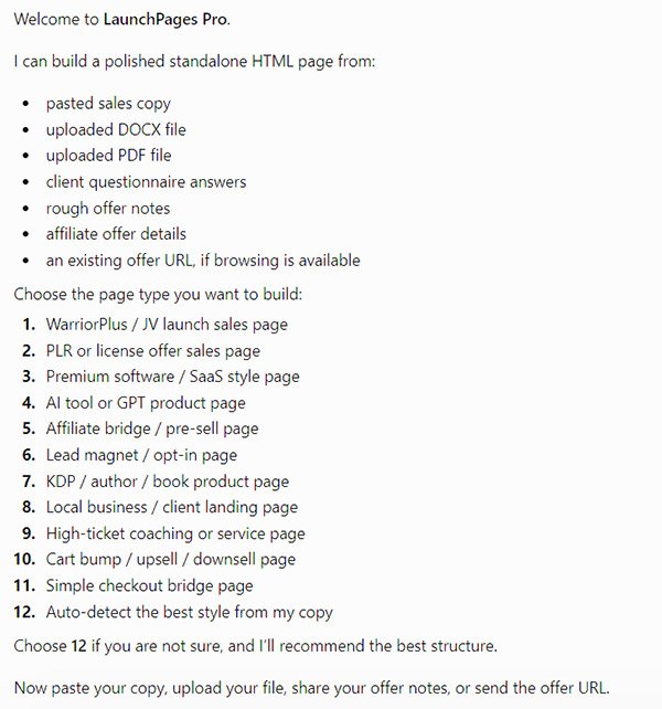 LaunchPages Pro - A guided HTML workflow