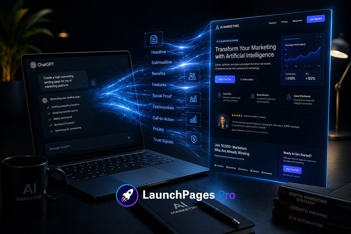 LaunchPages Pro – Best HTML Page Builder GPT
